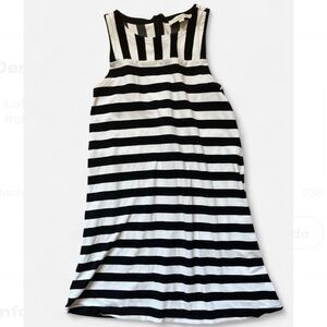 LOFT Black and White Striped Dress